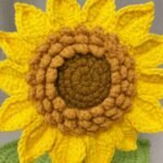 Woolen Crocheted Sunflower Pot