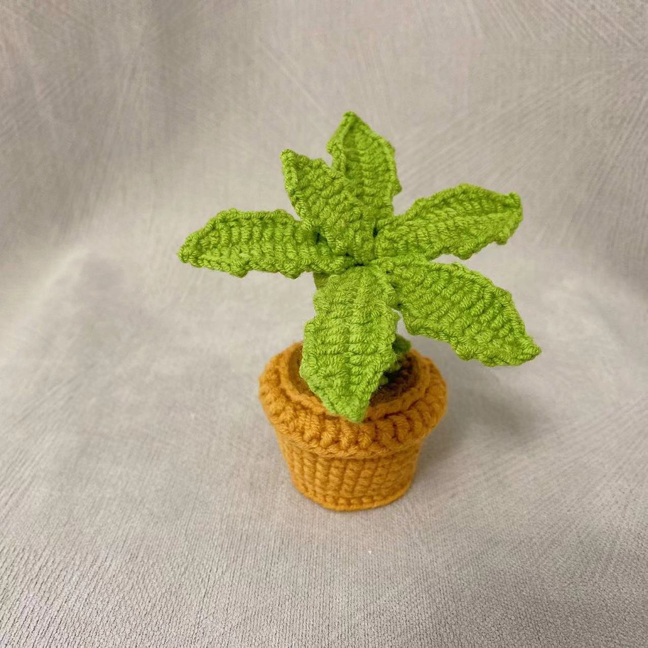 Woolen Crocheted Coconut Tree in Pot