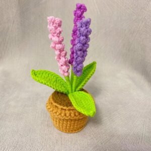 Woolen Crocheted Lavender in Pot