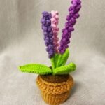 Woolen Crocheted Lavender in Pot