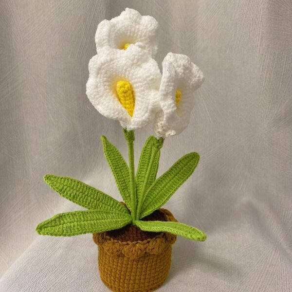 Woolen Crocheted Calla in Pot